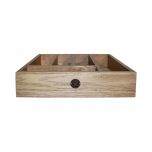 Block & Chisel solid weathered oak cutlery tray