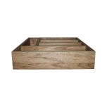 Block & Chisel solid weathered oak cutlery tray