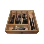 Block & Chisel solid weathered oak cutlery tray
