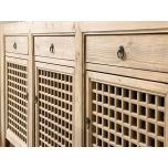 3 door lattice sideboard 