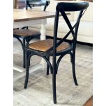 Black cross back dining chair 