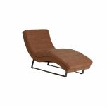 modern lounger upholstered in chenille fabric 