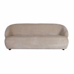 modern 3 seater sofa upholstered in chenille fabric