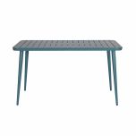 Block and chisel outdoor aluminium dining table