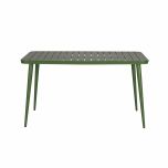 Block and chisel outdoor aluminium dining table