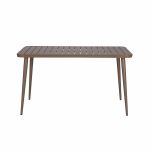 Block and chisel outdoor aluminium dining table