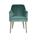 upholstered carver chair in velvet