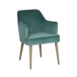 upholstered carver chair in velvet