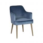 upholstered carver chair in velvet