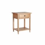 Ashwood bedside table with one drawer and shelf 