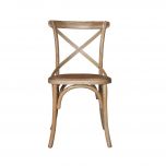 Antique oak cross back dining chair 