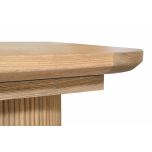 Block and chisel Oval base extension dining table