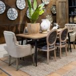 French style block and chisel dining chair