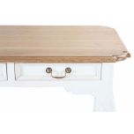 Block & Chisel weathered oak writing table with antique white base