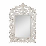 White framed French mirror 