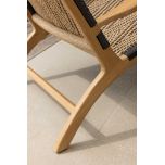 teak and rope outdoor lounge chair 