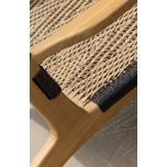 teak and rope outdoor lounge chair 