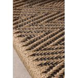 teak and rope outdoor lounge chair 