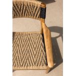 teak and rope outdoor dining armchair 