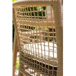 Block and chisel outdoor bar chair with seat cushion