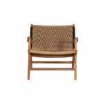 teak and rope outdoor lounge chair 