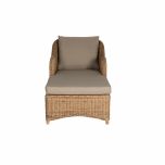 Block and chisel outdoor chaise with cushions