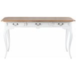 Block & Chisel weathered oak writing table with antique white base