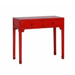 two drawer lacquered console 