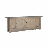 Chinese natural distressed sideboard with 6 doors
