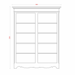 Block & Chisel double door antique white wardrobe