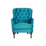 Armchair with deep buttoned detail and queen anne legs