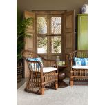 cane and rattan accent chair 