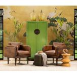 Indochine cupboard with shelving lacquered finish