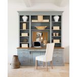 Block & Chisel weathered oak work station with a antique white finish