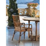 Natural cane armchair villa collection 