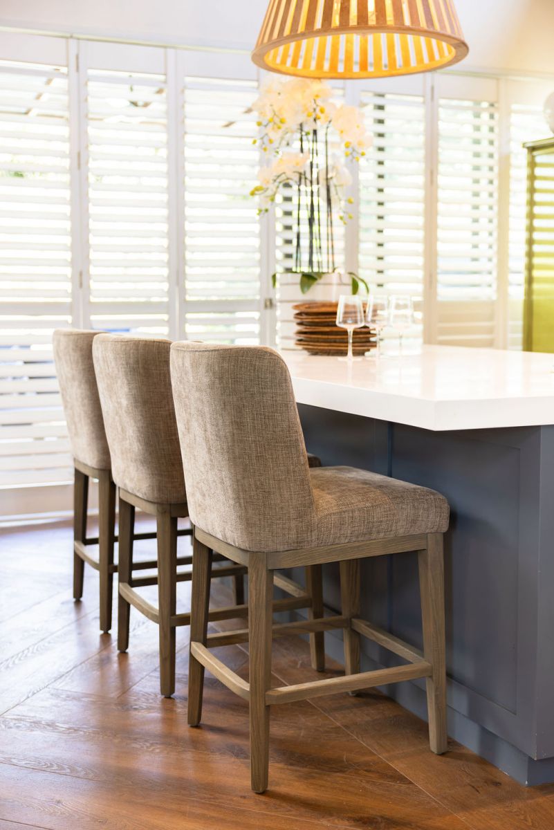 Upholstered modern counter stool