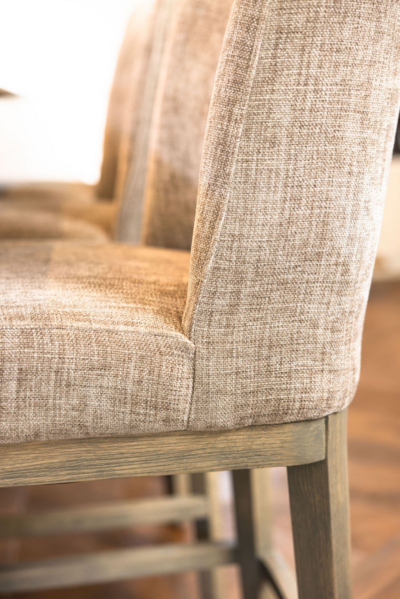 Upholstered modern counter stool