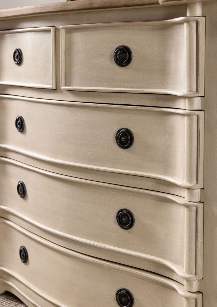 French 5 drawer chest of drawers 