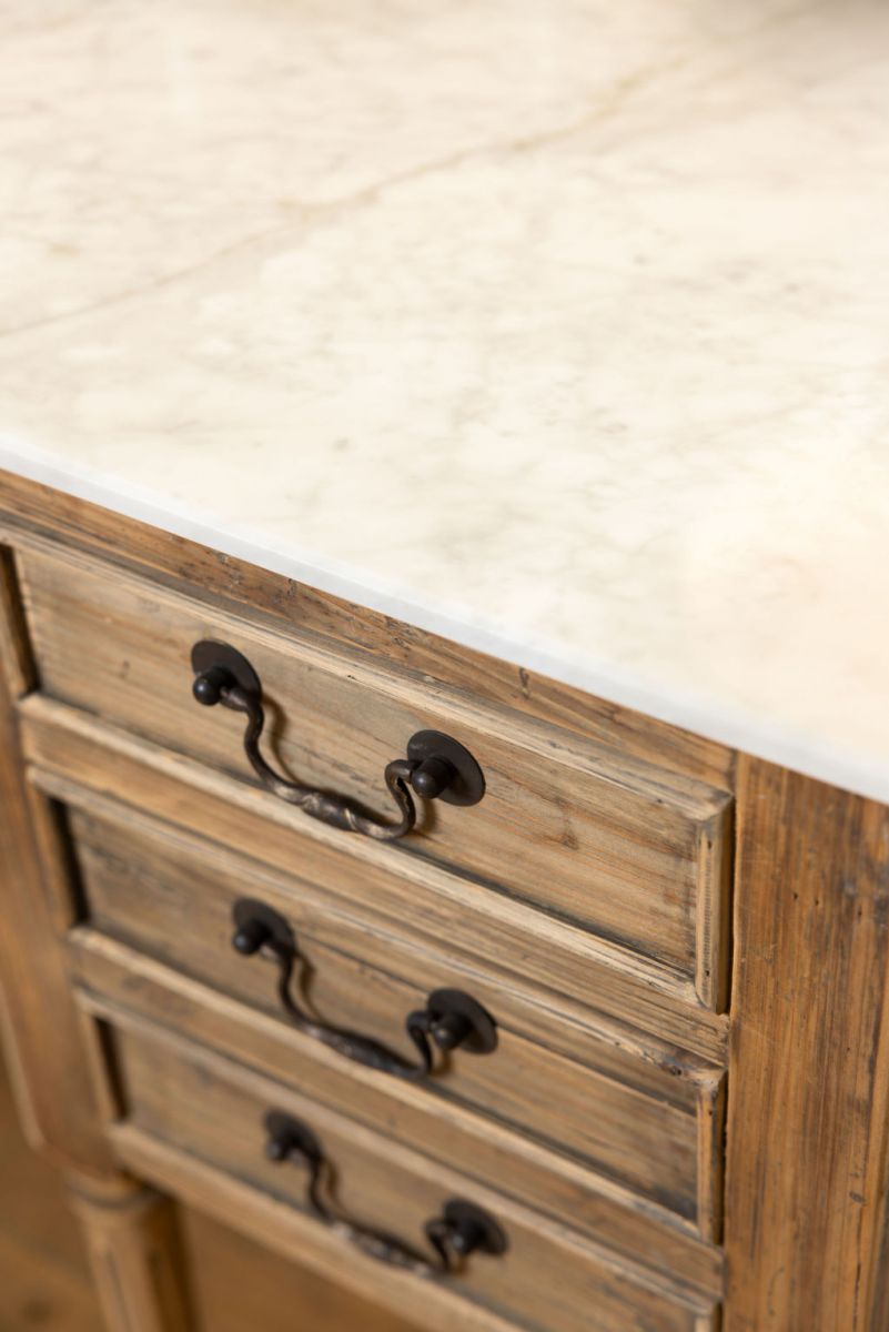 French style desk with marble top