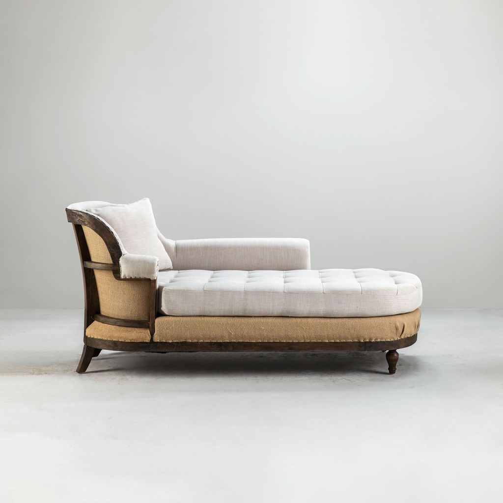 deconstructed daybed with wooden frame
