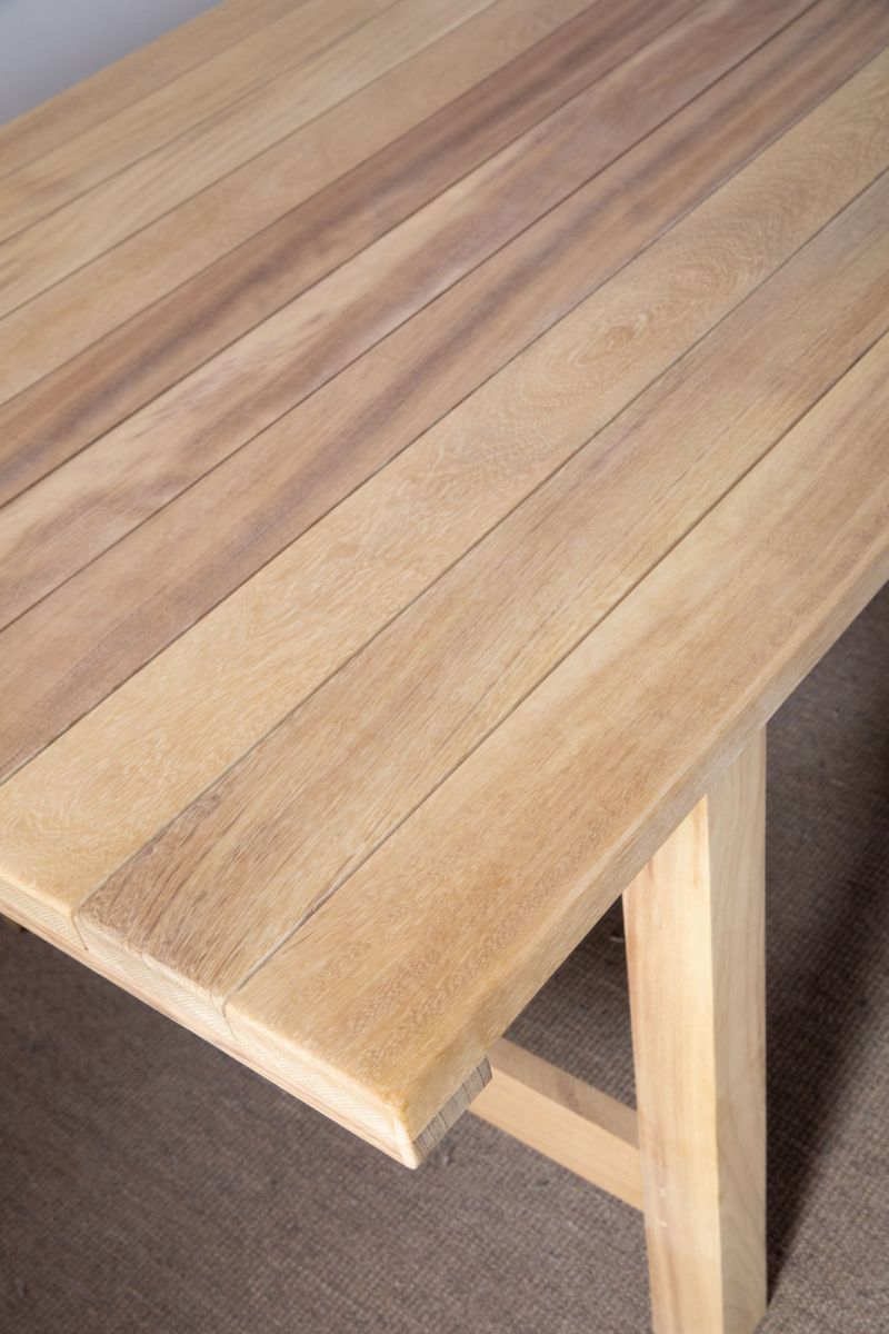 Block and chisel outdoor dining table 