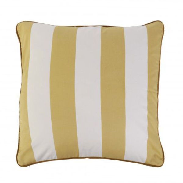 Wide Stripe Cushion | Mustard
