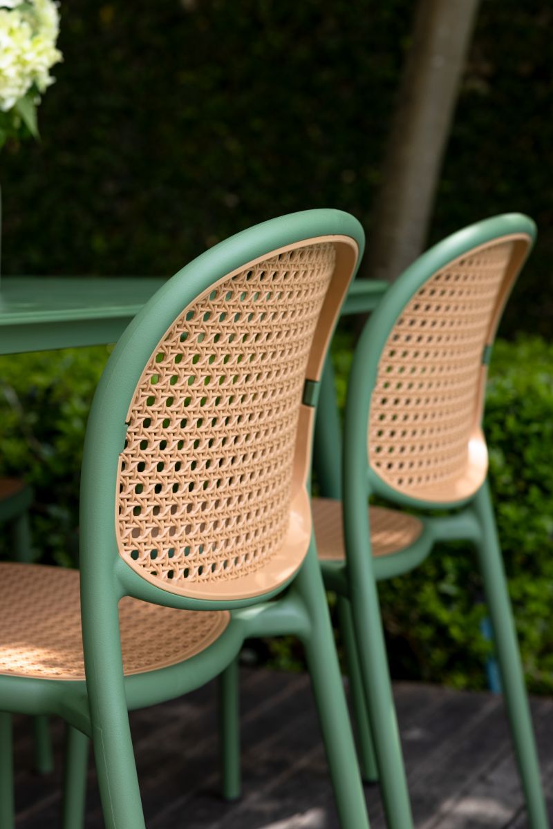 Block and chisel outdoor pvc dining chair 