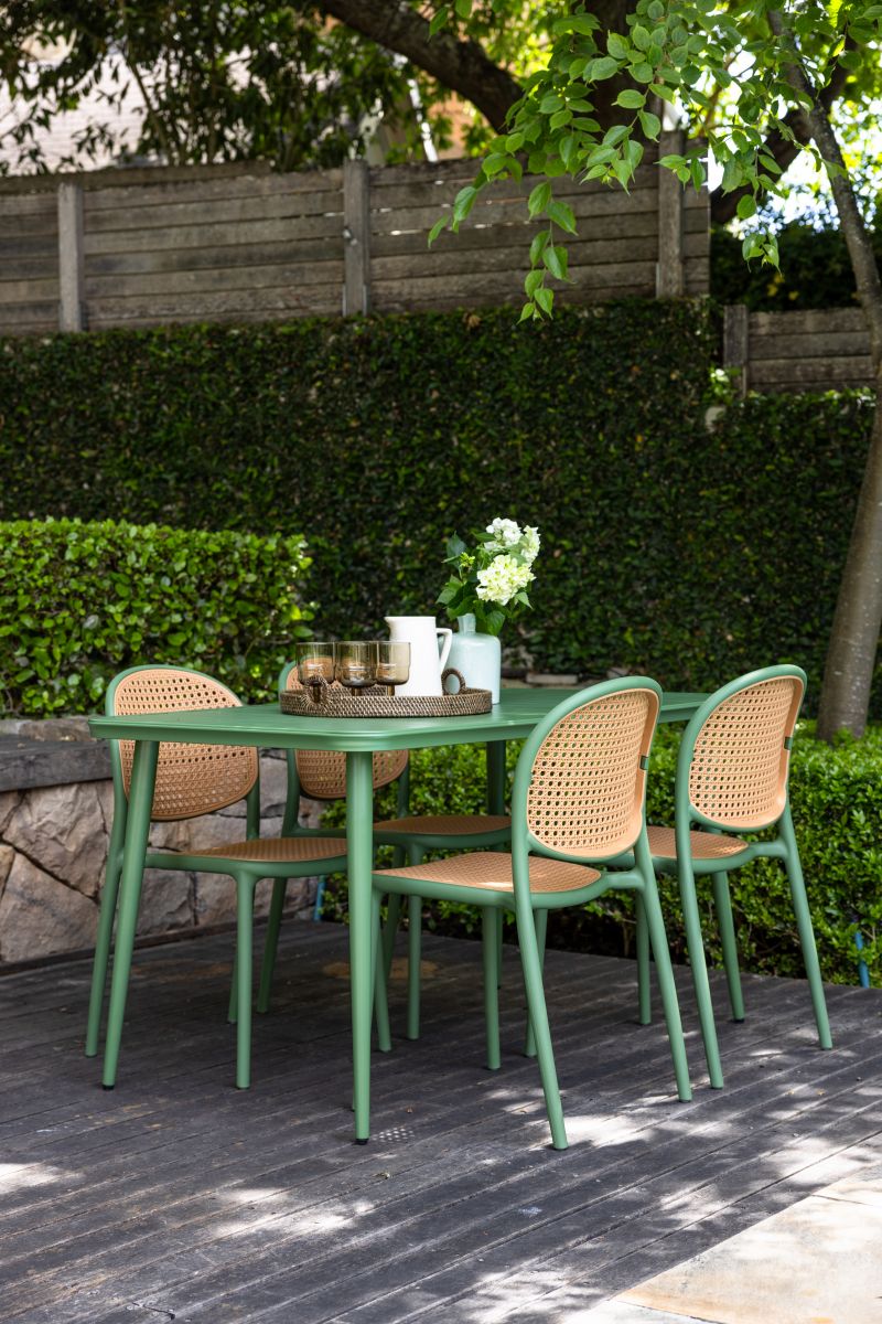 Block and chisel outdoor pvc dining chair 