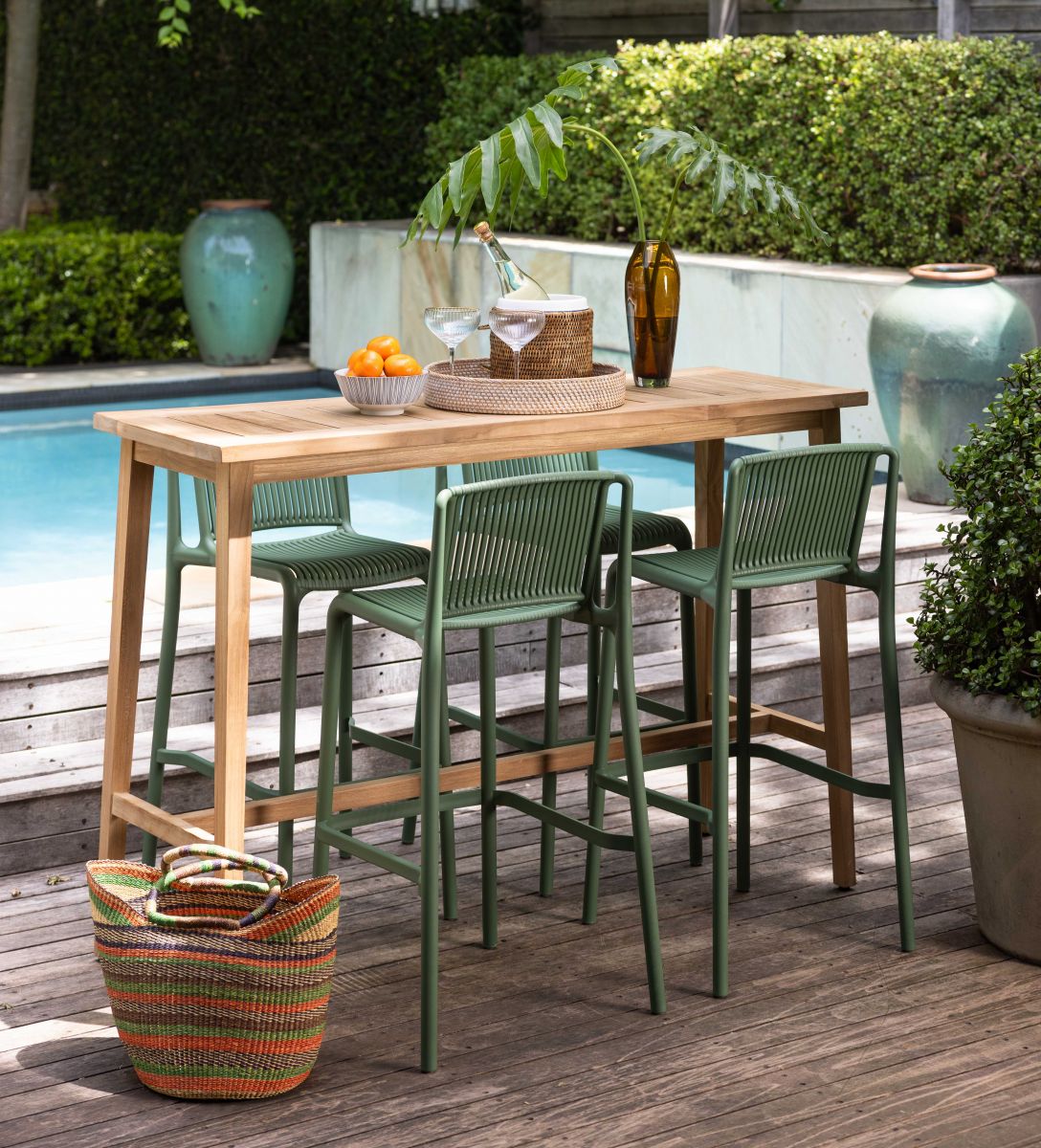 Block and chisel PVC bar chair