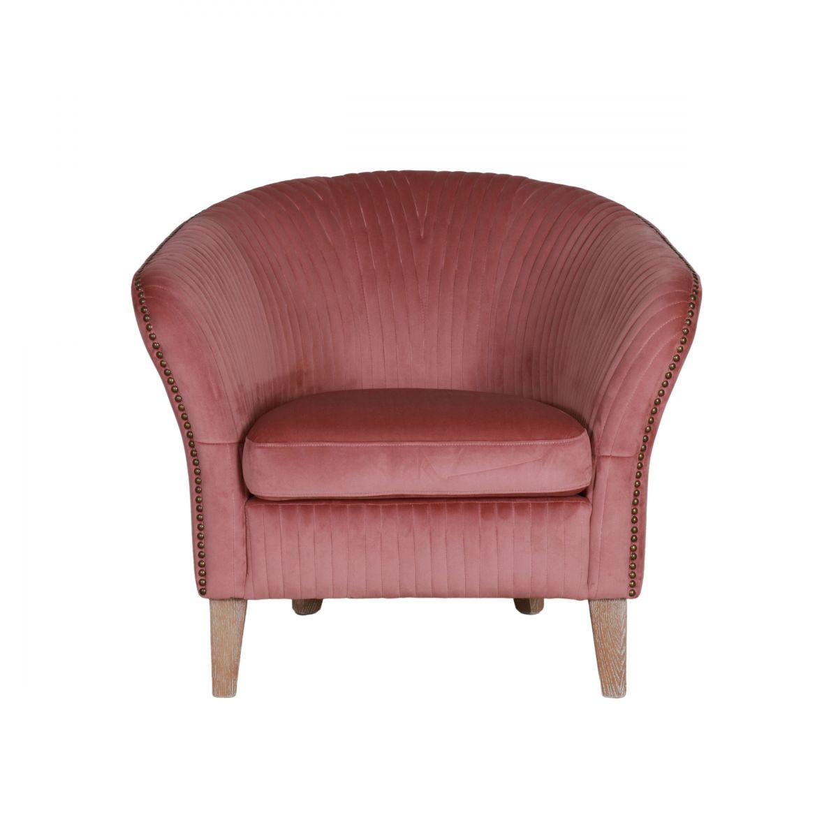 Fully upholstered velvet tub chair 