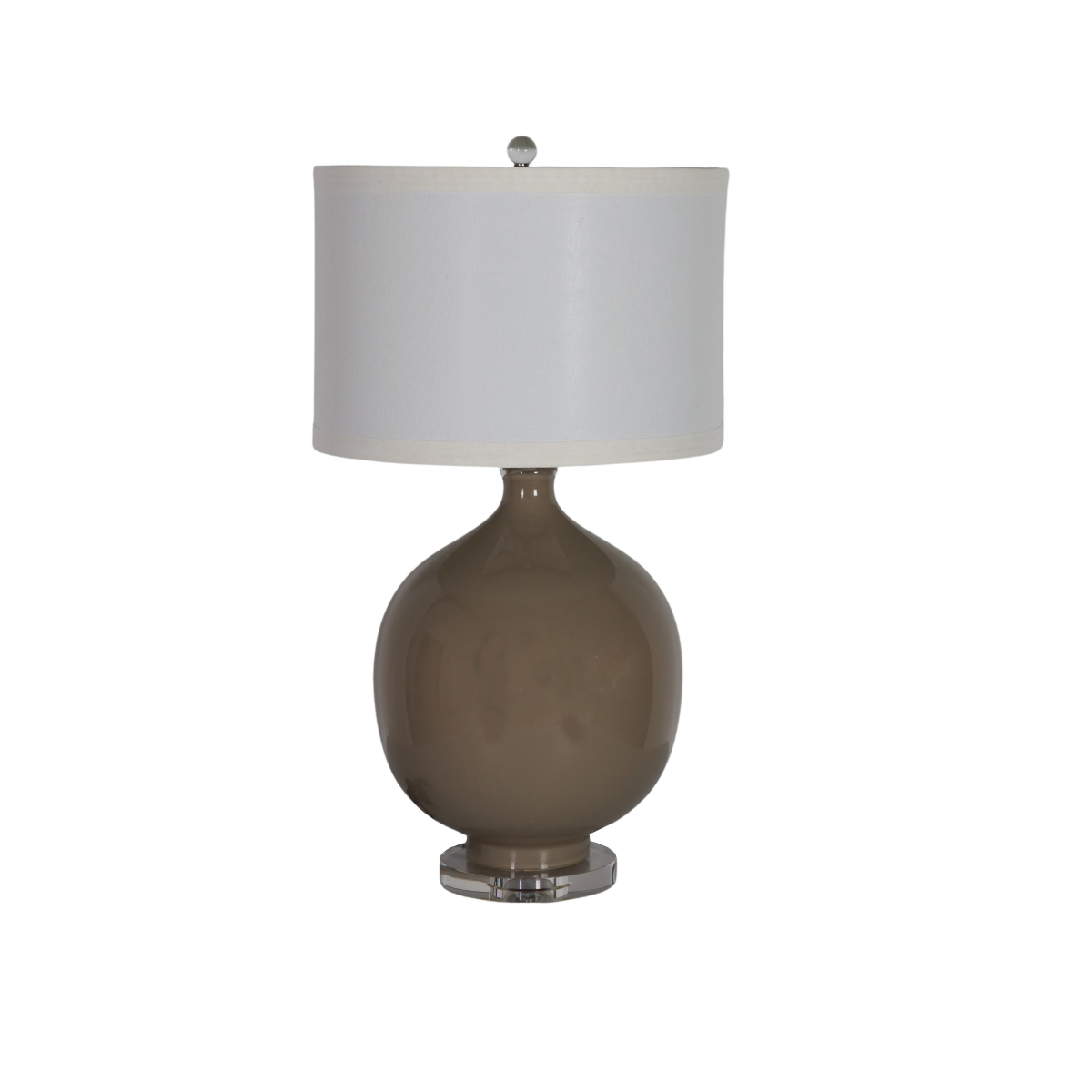 Block & Chisel table lamp with grey glass base