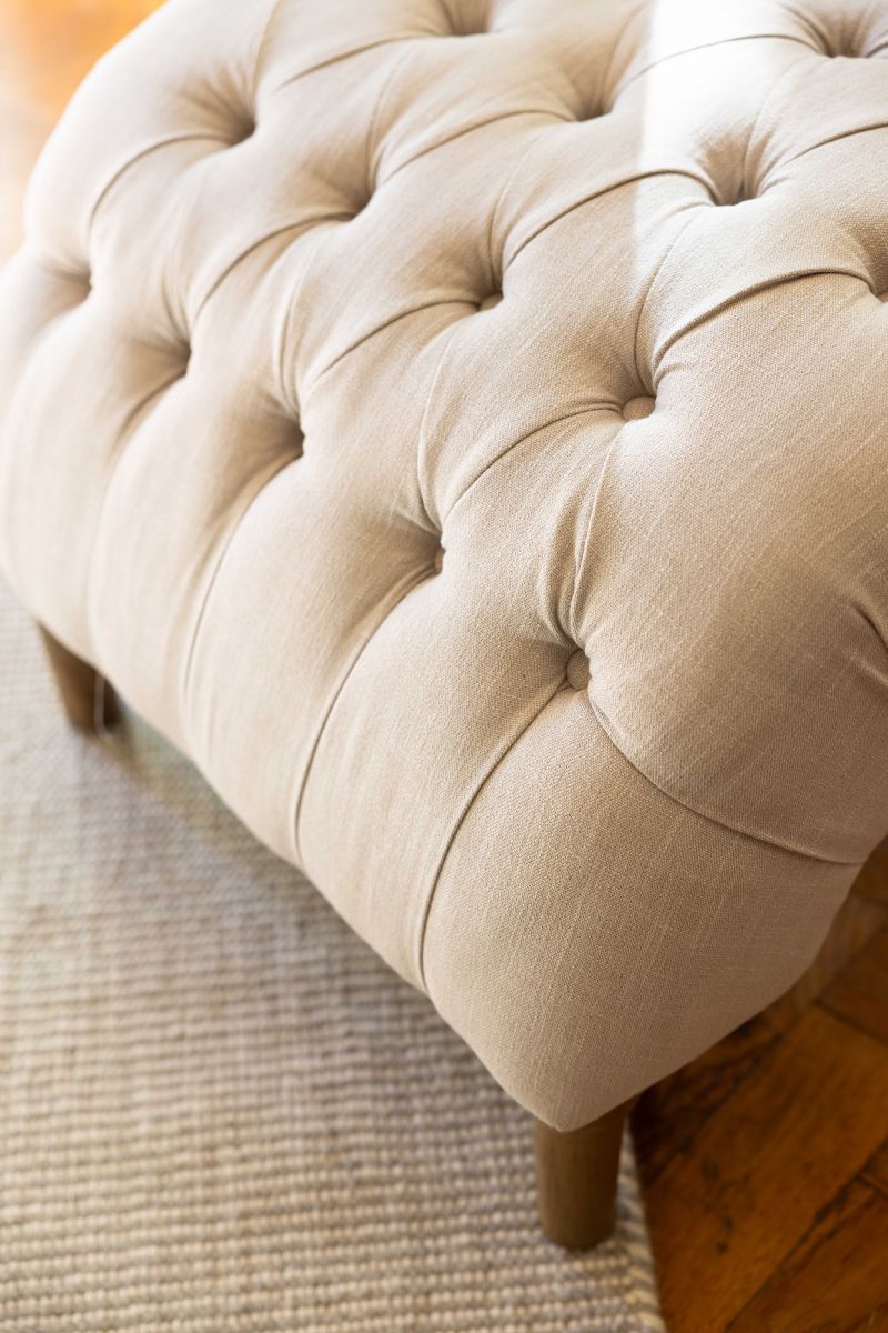 French style deep buttoned lounger 