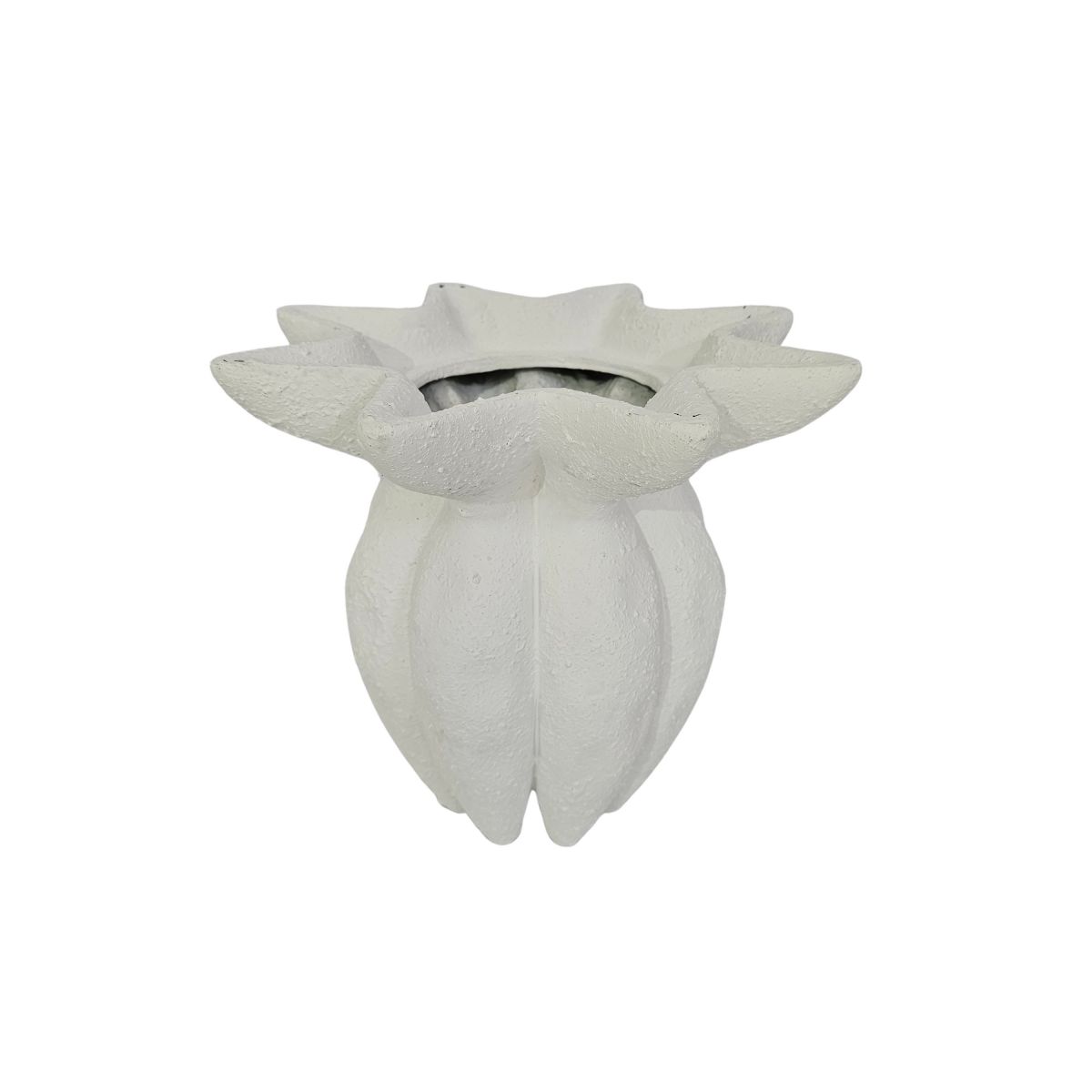 block and chisel white ceramic vase 