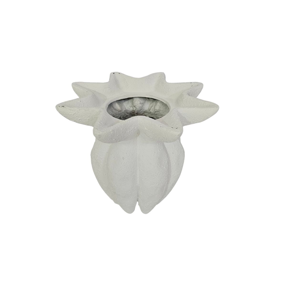 block and chisel white ceramic vase 